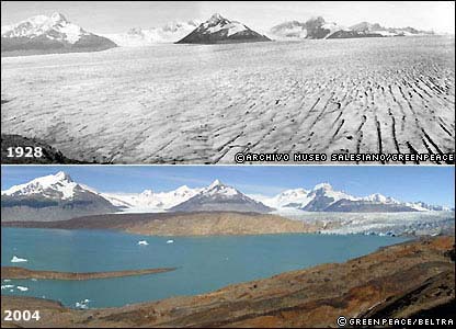 Argentina's Upsala Glacier was once the biggest in South America, but it is now disappearing at a rate of 200 metres per year