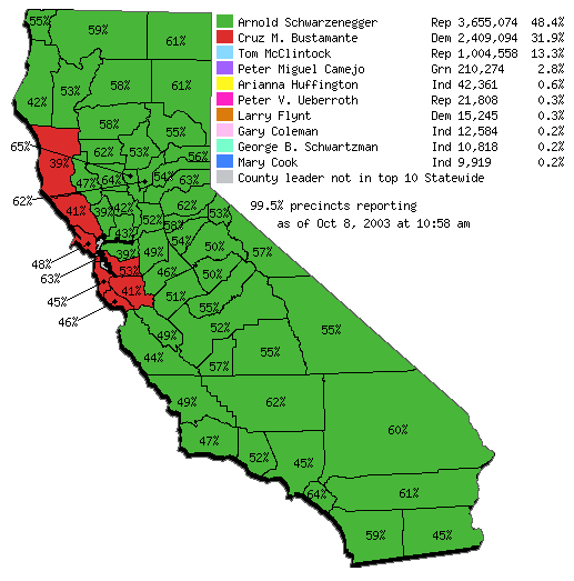 Recall County Map